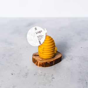 Beehive beeswax candle